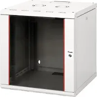 Equip EPM-12-6060-G-CBAA, Seinään asennettava laitekehikko, 12U, Näppäinlukko, Kotelon kiskot, 28 kg, Vaaleanharmaa
