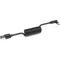 Port Designs 2.0 USB-C - USB-A -kierrekaapeli, 0,7m, musta, 10kpl