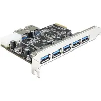 DeLOCK 89355 PCI Express x1 USB 3.2 Gen 1 -laajennuskortti, 7 porttia (5x ulkoinen, 2x sisäinen)
