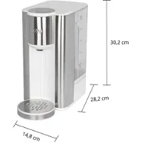 Unold Ava, 2,5 L, 2600 W, Hopea, Valkoinen, Muovi, Ruostumaton teräs, Säädettävä termostaatti, Veden tason ilmaisin (18610)