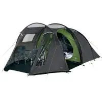 High Peak Ancona 5.0 family tunnel tent with vestibule, 5-person, dark gray green, model 2022 (10249)