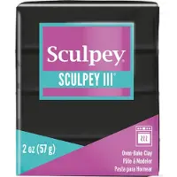 SCULPEY Polymeerimassa - Musta - Sculpey III (paistaminen …