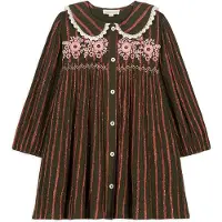 Louise Misha Marlotta Raidalliset Mekko Khaki Copper 4 Y Vihreä 4 vuotta Tytöt