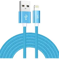 Sign USB-kaapeli Lightning-liittimellä iPhone & iPad Sininen/Nylon, 3m