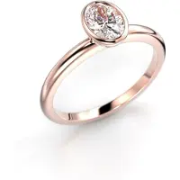 Festive Auréa Bezel Oval 0.50 ct timanttisormus 14-742-050-PK-LABGVS1