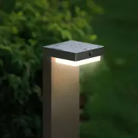 G&L Led pylväsvalaisin liiketunnistimella 800104, Musta, Alumiini