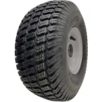 Parnells 15x6.00-6 ruohonleikkurin pyörä 65mm napa, 4-kerroksinen P332 rengas vanteella 20mm laakerit