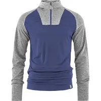 Bula Men's Retro Merino Wool Halfzip Sweater Sblue Kerrasto yläosat L