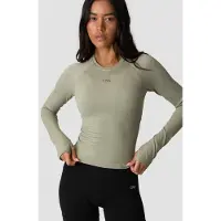 ICANIWILL Sculpt Seamless Ribbed LS Light Khaki Green