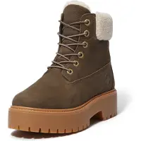 Timberland for woman. TB0A2PU6W011 Stone Street brown leather boots (37.5 W), 3 to 5 cm, Laces, Casual