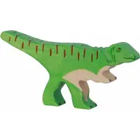 Goki Figuriini - HOLZTIGER - Allosaurus - Käsinmaalattu puu - Eurooppalainen valmistus - 20,5 x 2,3 x 9 cm