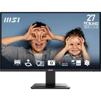 MSI Pro MP273U, 68,6 cm (27"), 3840 x 2160 pikseliä, 4K Ultra HD, 1 ms, Musta