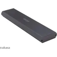 Akasa Ulkoinen kotelo M.2 PCIe NVMe SSD-levylle, 3.2 Gen2 USB-C, musta