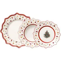 Villeroy & Boch Toy's Delight Lautanen 12 Kpl:n Pakkaus - Joululautaset Posliini Valkoinen - 14-8585-8816