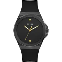 GUESS Analoginen kello 'Vinyl' kulta / musta