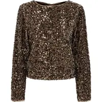 ONLY Onlconfidence L/S Sequin Bow Top Jrs - Brown - S