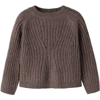 Name it Nmfrikine Ls Short Knit Pullover Pb - Brown - 104