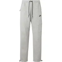 Nike Housut 'TECH FLC' vaaleanharmaa / musta