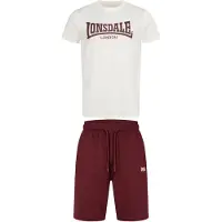 Lonsdale Juoksupuku ecru / burgundin punainen