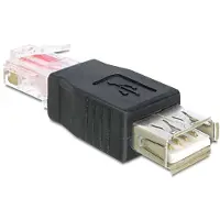 DeLOCK USB - RJ45, USB 2.0, RJ45, Musta (65234)