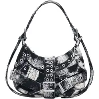 Desigual Olkalaukku musta denim / valkoinen