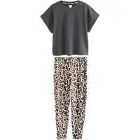 Next Pyjama beige / ruskea / tummanharmaa / musta