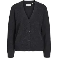 TeeShoppen Neuletakki ' Knitted Cardigan ' tummanharmaa