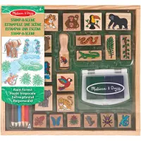 Melissa & Doug Stamp-a-Scene Sademetsä leikkisetti