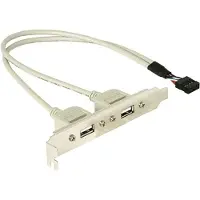 DeLOCK – Slot bracket 2 x USB 2.0 type A female external (71000)