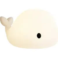 QAZQA Pöytävalaisin valkoinen 30cm sis. LED himmennettävä IP54 ladattava - Baby Whale