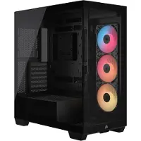 Corsair 3500X RS-R ARGB, Midi Tower, PC, Musta, ATX, EATX, mikro ATX, Mini-ITX, Terästä, Karkaistu lasi, Pelaaminen (CC-9011322-WW)