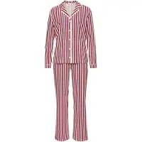 LASCANA Pyjama punainen / viininpunainen / valkoinen
