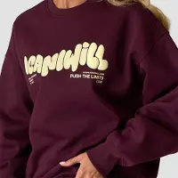 ICANIWILL Everyday Relaxed Crewneck Print Dark mahogany