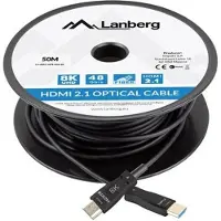 Lanberg HDMI 2.1 Kaapeli Optical Musta 8k - 48Gbps - 50m