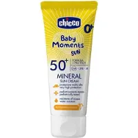 Chicco Baby Moments Sun Mineral lasten aurinkosuojavoide SPF 50+ 0 m+ 75 ml