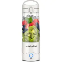NutriBullet NBP003W Portable Battery-Powered Blender 475ml White with BPA-Free Tritan Container and USB-C Charging (0C22300093)