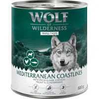 Wolf of Wilderness 6 x 800g The Taste of The Mediterranean koiran märkäruoka