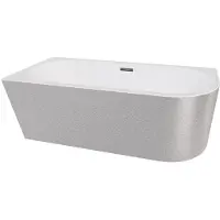 Besco Kylpyamme Zoya Glam Silver, 150 x 75 cm, vasemmanpuoleinen, grafiitin väriset kannet