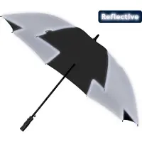 Falcone Reflective Umbrella - Automatic - Windproof - 120 cm - Black / Silver