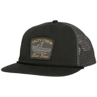 Salty Crew Boat Shop Trucker Lippis musta