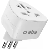 SBS IT Travel Adapter - Universal - White