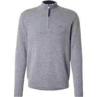 Superdry Wool Blend Half Zip Jumper - Grey - L