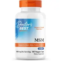 Doctors Best , MSM OptiMSM:n kanssa, 1 000 mg, 180 Veggikepillereitä