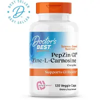 Doctors Best PepZin GI, Sinkki-L-karnosiinikompleksi - 120 Veg-kapselia