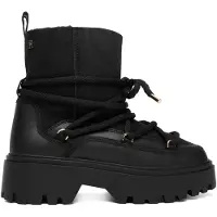 Tommy Hilfiger Real Shearling Laceup Snowboot - Black - 40