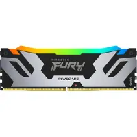 Kingston FURY Renegade RGB 24 Gt (1 x 24 Gt) DDR5 8000 MHz, CL38 -muisti, musta/hopea (XMP)