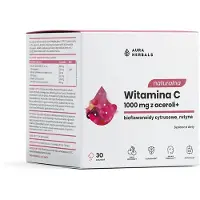 Aura Herbals Luonnollinen C-vitamiini 1000 mg Acerolasta, Kirsikka - 30 pussia