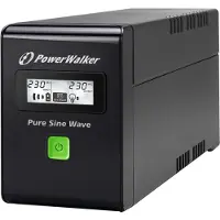 BlueWalker UPS line-interactive 600VA 2X PL 230V, pure sine wave, RJ11/45 IN/OUT, USB, LCD