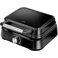 MPM Ammattimainen Waffle-kone 2 paksulle belgialaiselle vohvelille, tarttumattomat levyt MGO-40 1500W musta
