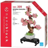 Nanoblock Vaaleanpunainen bonsai -setti, 270 kpl